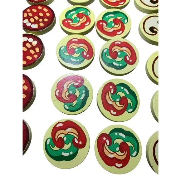 Melissa & Doug Wooden Pizza Party Wood Replacement TOPPINGS 54 pieces - Picture 3 of 5